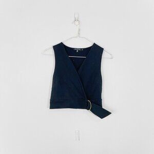 🖤 Dynamite | Black Cropped Sleeveless Blouse